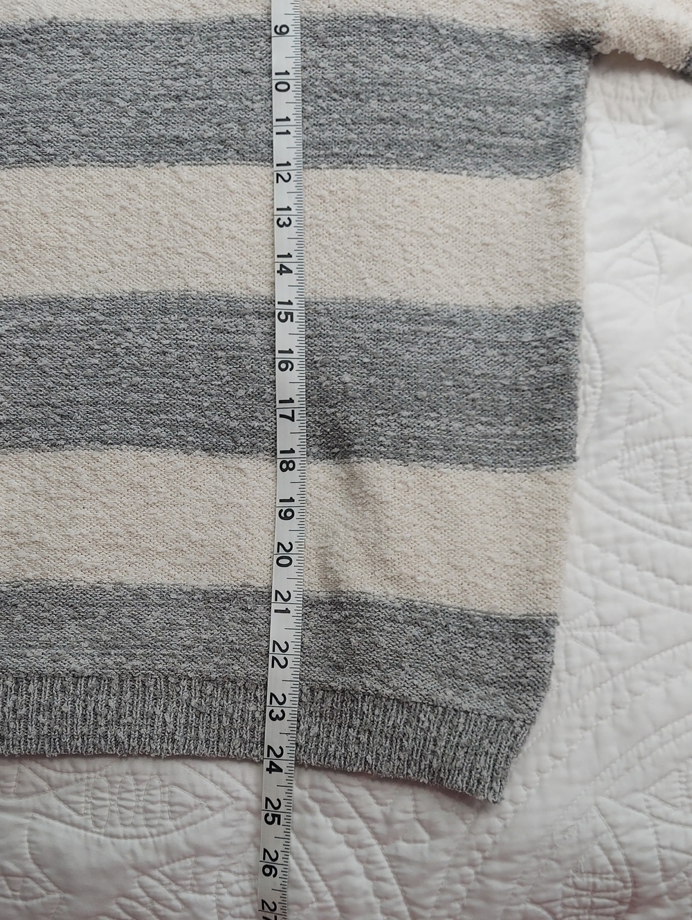 Knox Rose Cream and Gray Fall Striped Soft Crewneck Sweater, Size XL, Like New▪︎ - Picture 7 of 7
